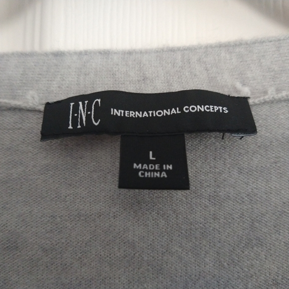 INC V-Neck Cardigan with Pearls Accent - Picture 5 of 7
